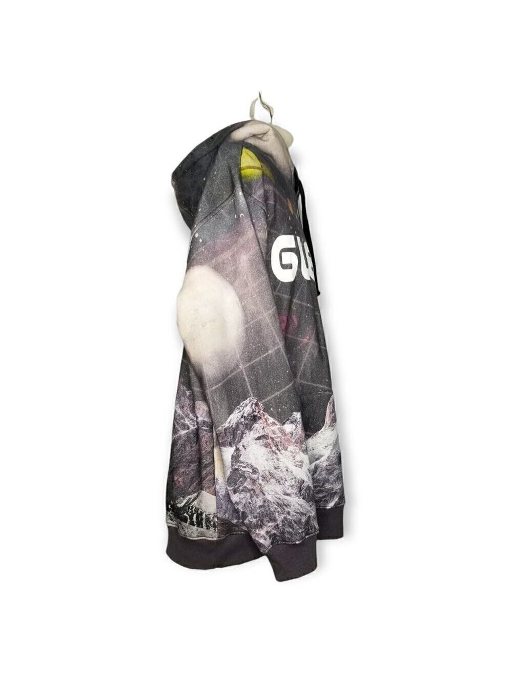 Guess Cosmic Fleece Hoodie Men’s‎ M Black Pullover - Picture 6 of 11